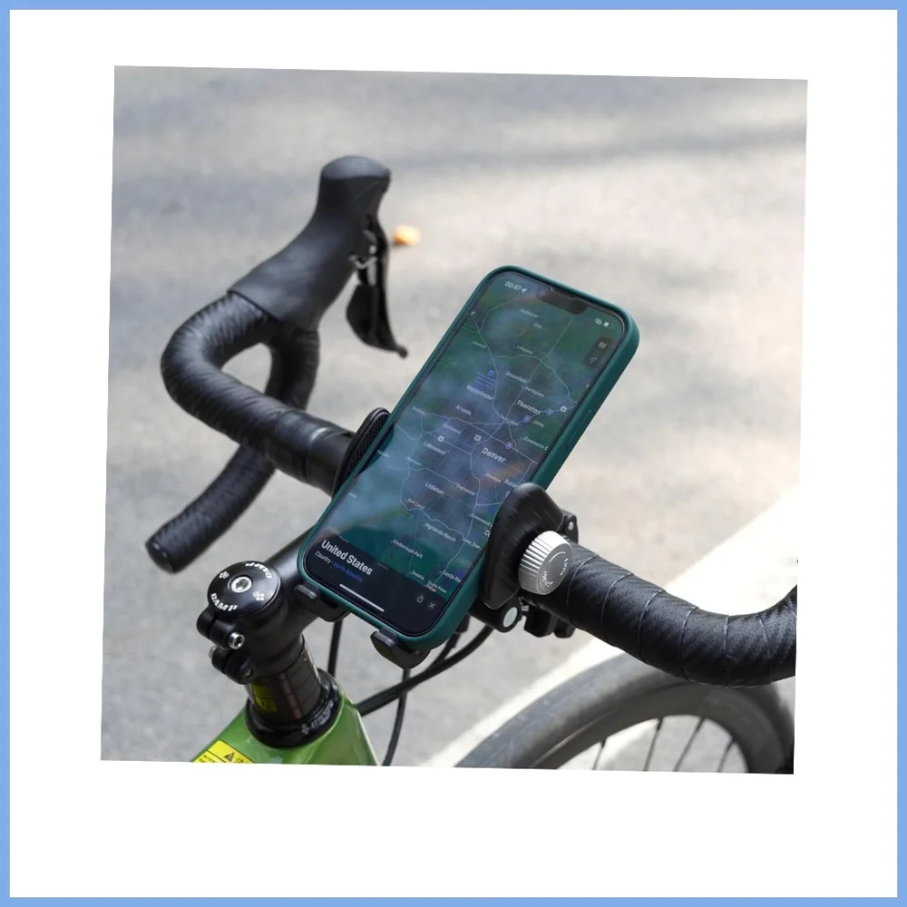 Black Bicycle Mount for Cell Phones. Ideal for Wide Phones. NWT